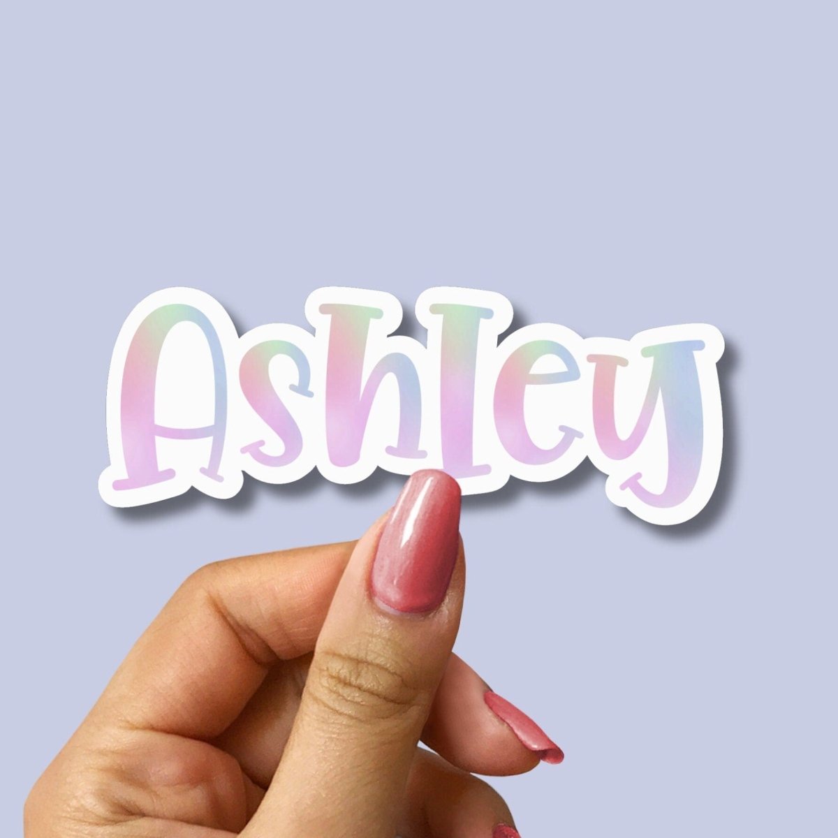 Custom Girl Name Sticker: Pastel Unicorn Outline, Personalized Kids Name - KWL Creations