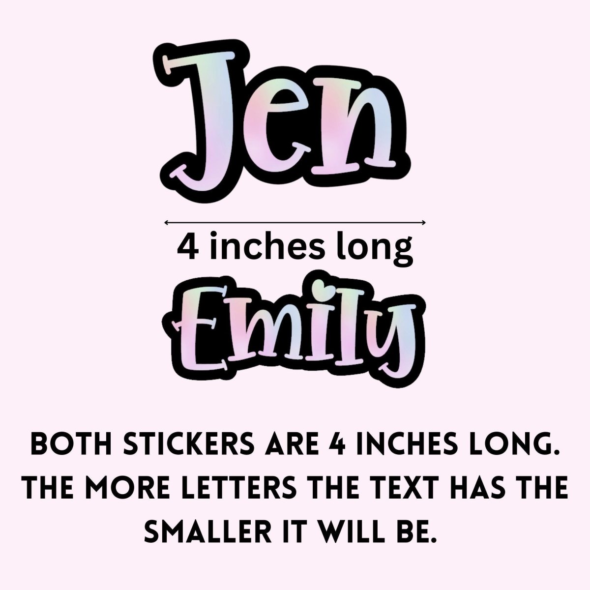 Custom Girl Name Sticker: Pastel Unicorn Outline, Personalized Kids Name - KWL Creations