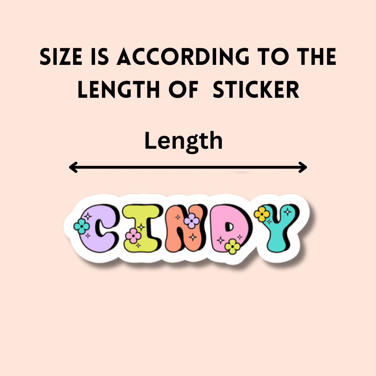 Custom Groovy Name Sticker | 70s Retro Bubble Font Decal - KWL Creations