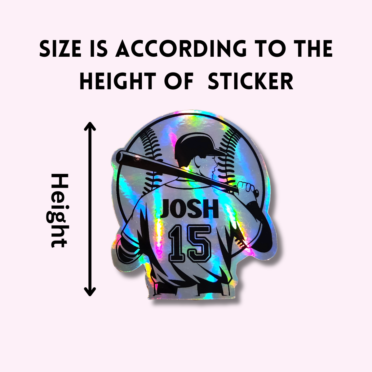 Custom Holographic Baseball Sticker: Personalized Player Decal - KWL Creations