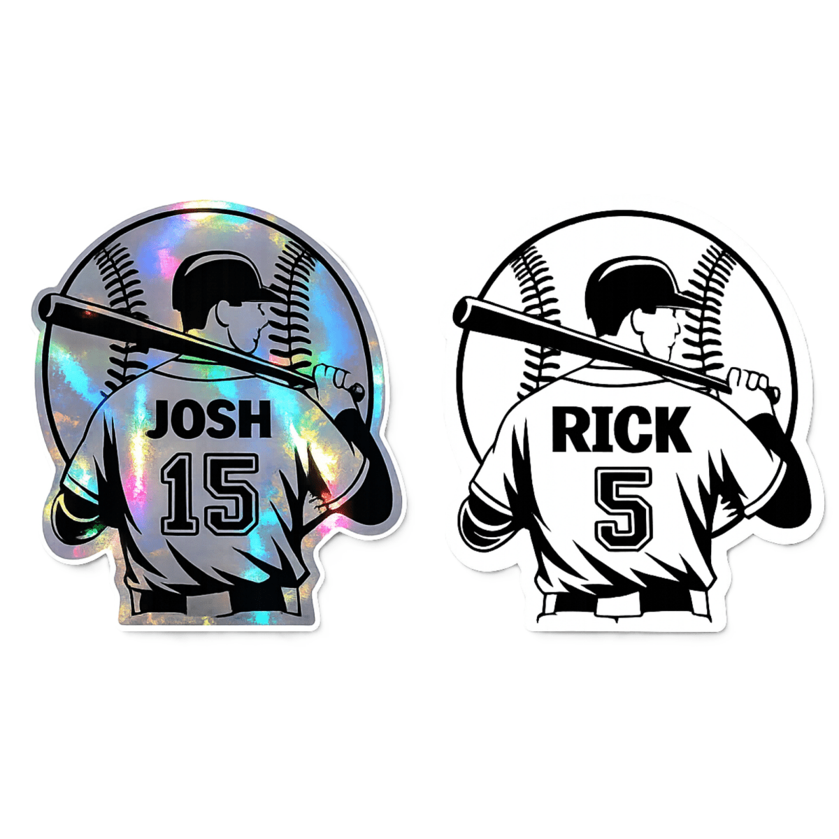 Custom Holographic Baseball Sticker: Personalized Player Decal - KWL Creations