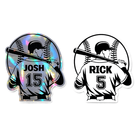 Custom Holographic Baseball Sticker: Personalized Player Decal - KWL Creations