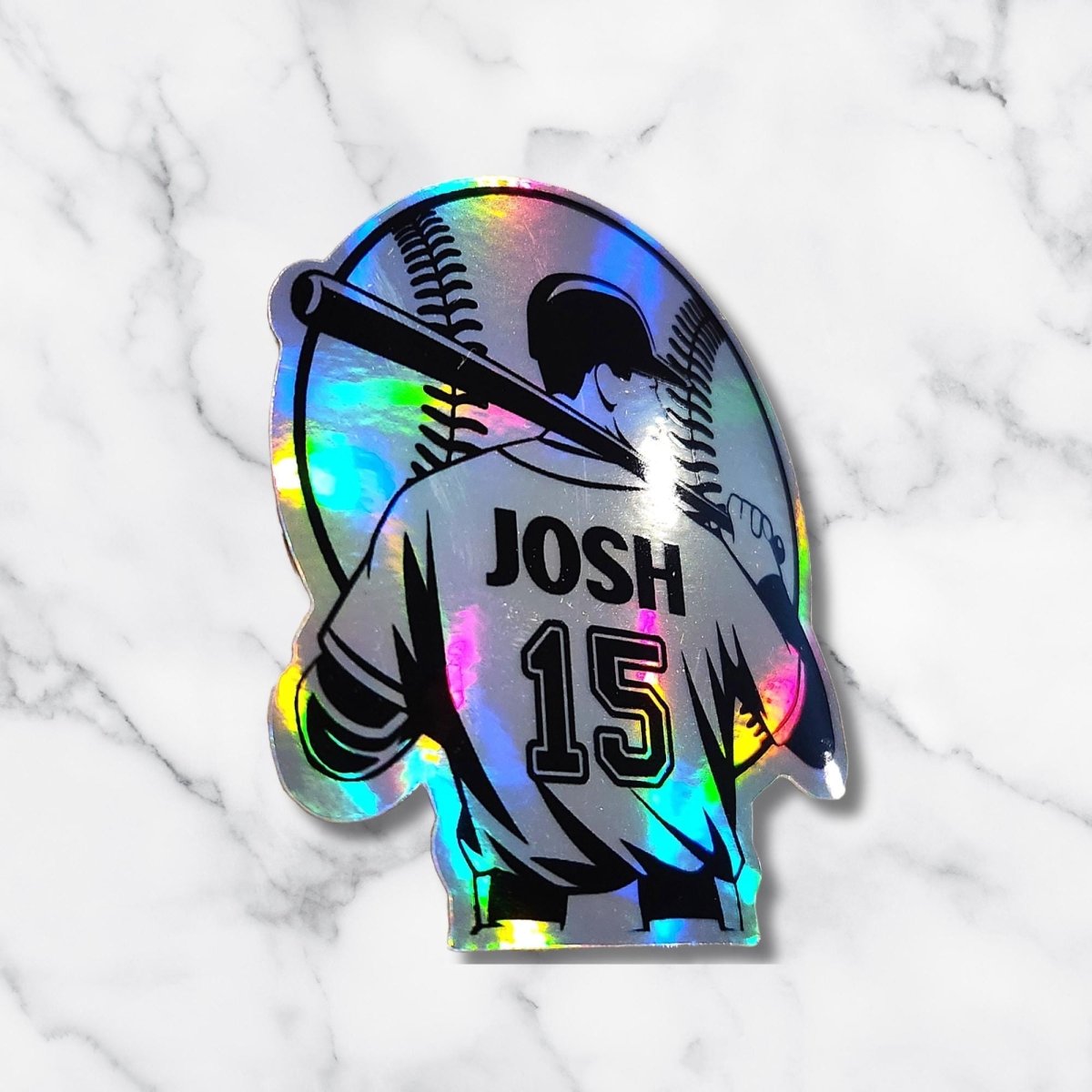 Custom Holographic Baseball Sticker: Personalized Player Decal - KWL Creations