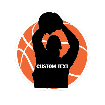 Custom Holographic Boy Basketball Sticker – Personalized Name & Jersey Number - KWL Creations