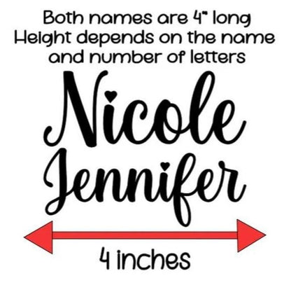 Custom Layered Holographic Name Vinyl Decal with Black Outline - KWL Creations