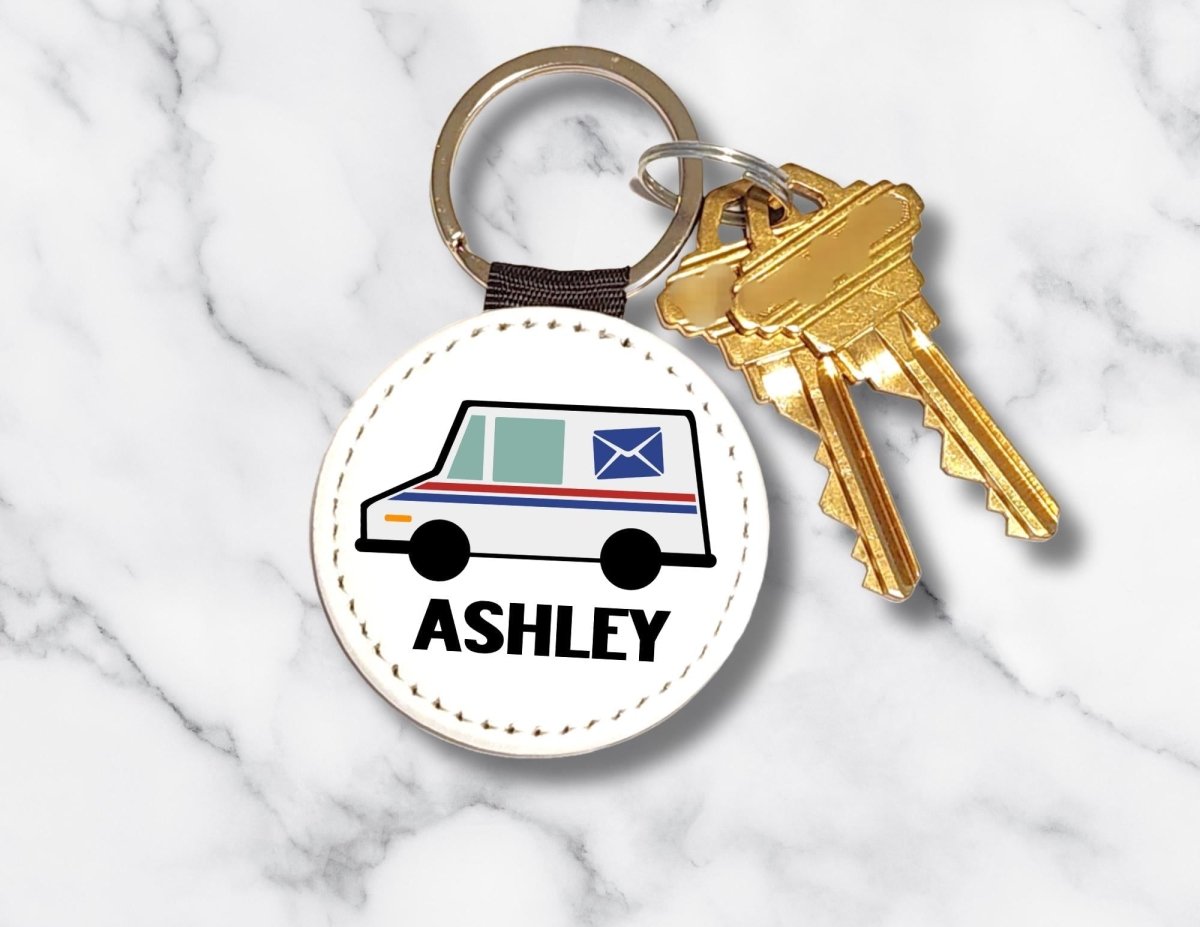 postal worker gift personalized keychain