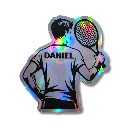 Custom Men Tennis Player Sticker - KWL Creations