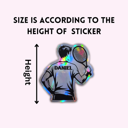 Custom Men Tennis Player Sticker - KWL Creations