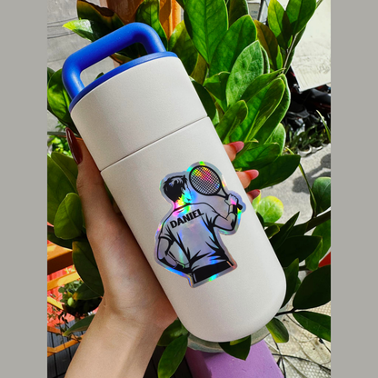 Custom Men Tennis Player Sticker - KWL Creations