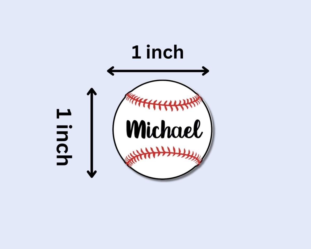 Custom Name Baseball Sticker Sheets, Custom Sports Back to School Stickers - KWL Creations