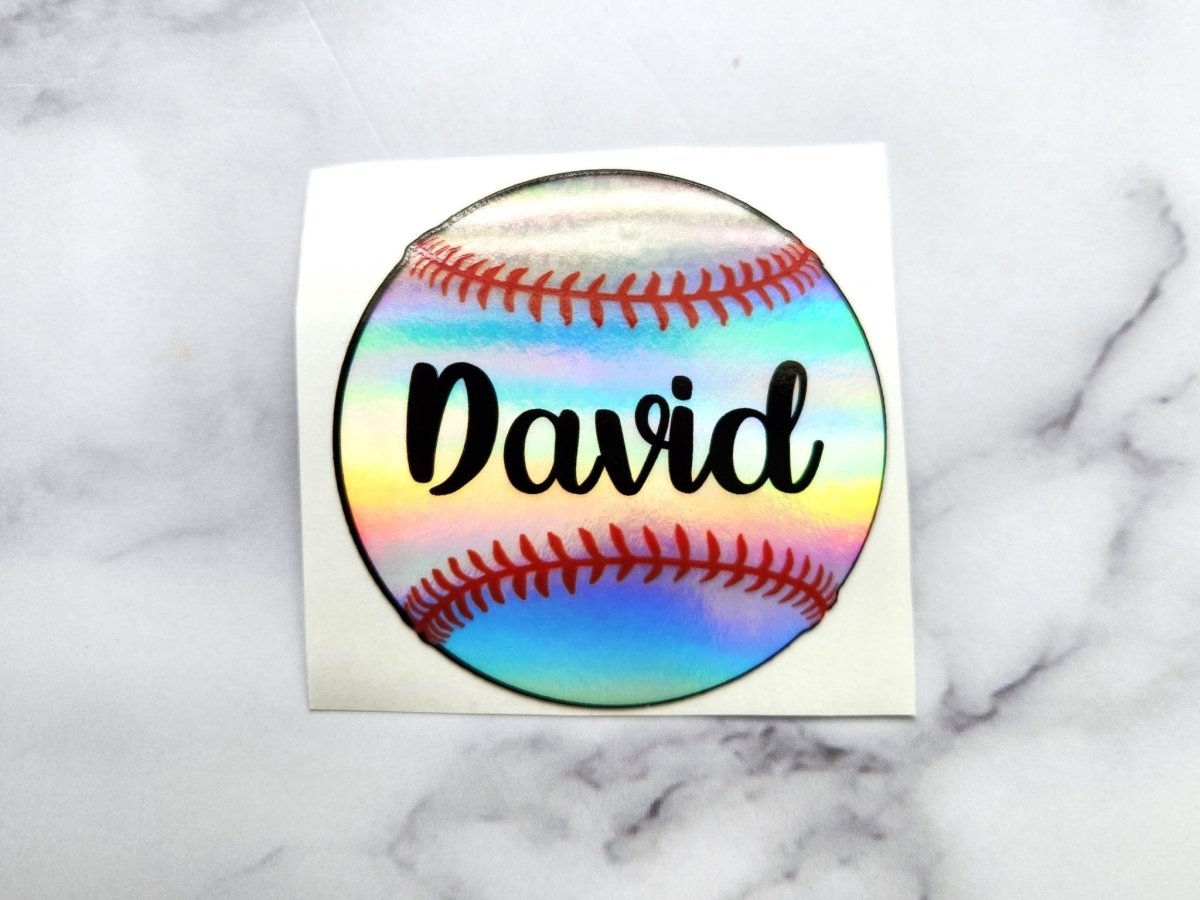 Custom Name Baseball Sticker Sheets, Custom Sports Back to School Stickers - KWL Creations