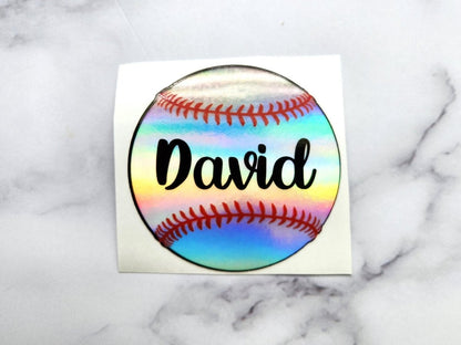 Custom Name Baseball Sticker Sheets, Custom Sports Back to School Stickers - KWL Creations