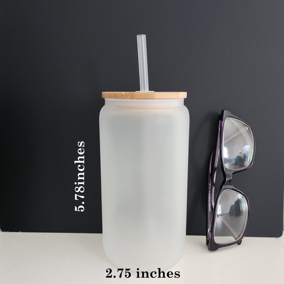 Custom Name Cow Print Glass Can - KWL Creations