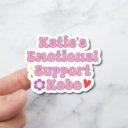 Custom Name Emotional Support Kindle Kobo Holographic Sticker - KWL Creations