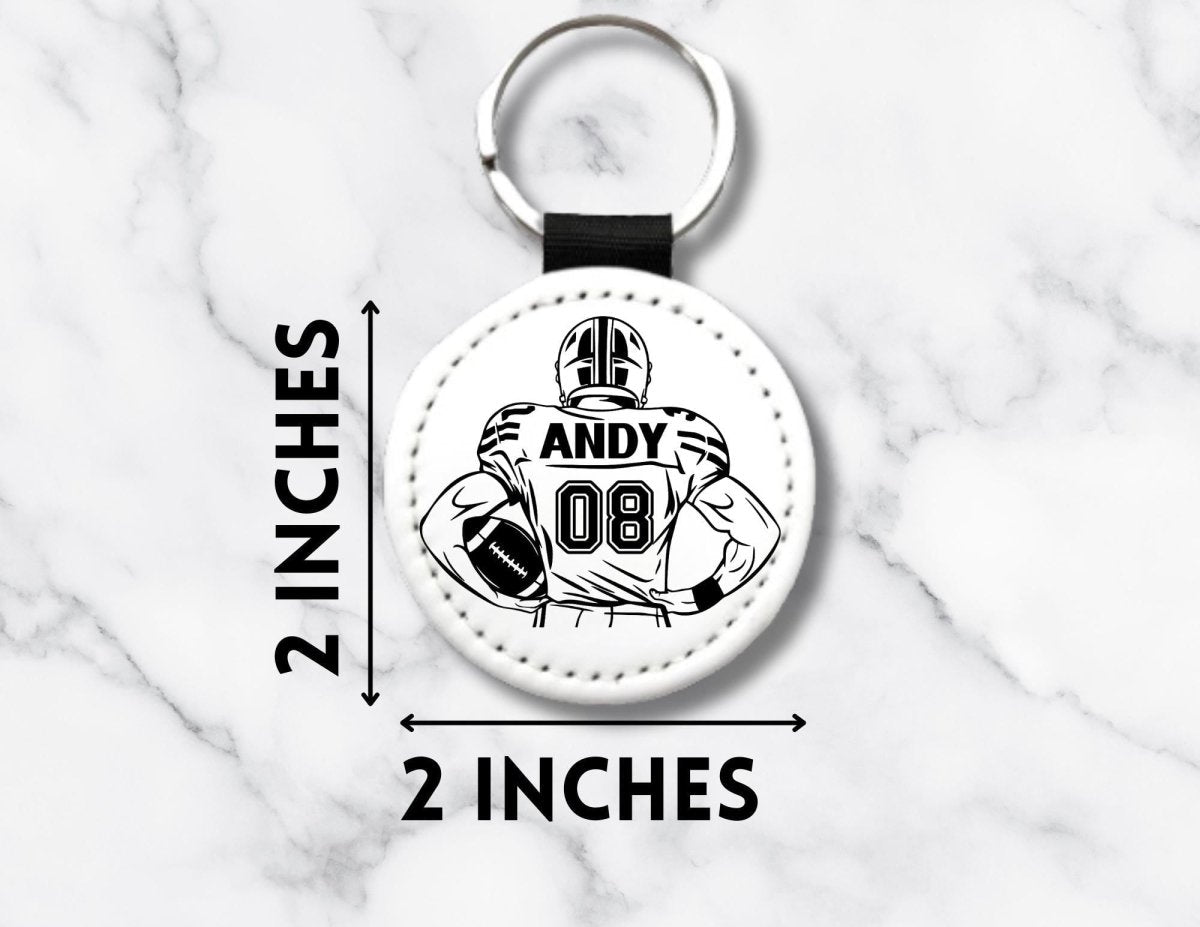 Custom Name Football Player Keychain - KWL Creations