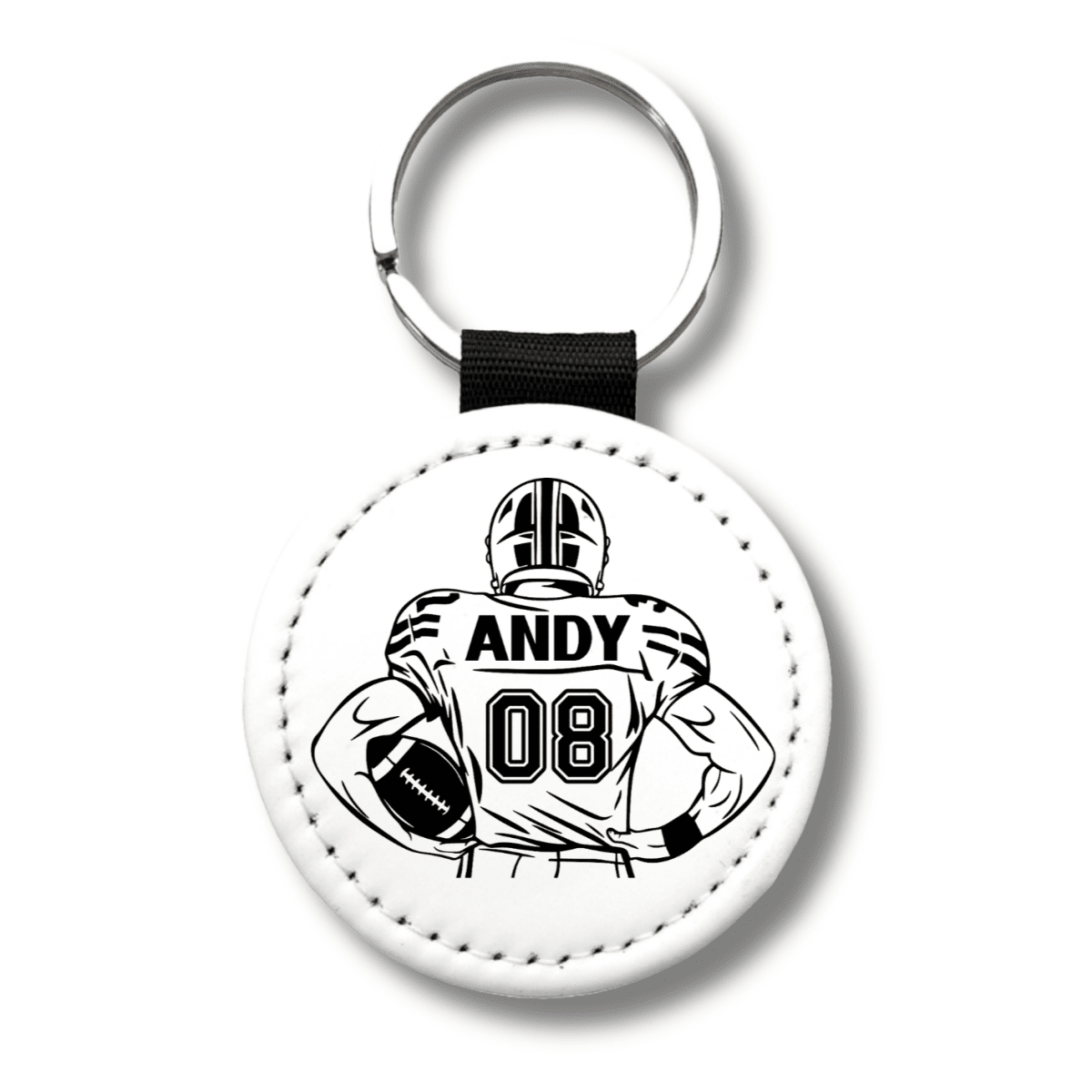 Custom Name Football Player Keychain - KWL Creations