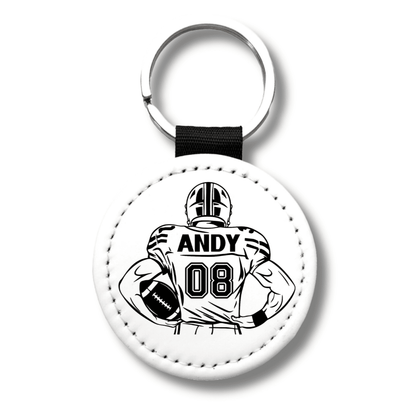 Custom Name Football Player Keychain - KWL Creations