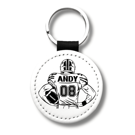 Custom Name Football Player Keychain - KWL Creations