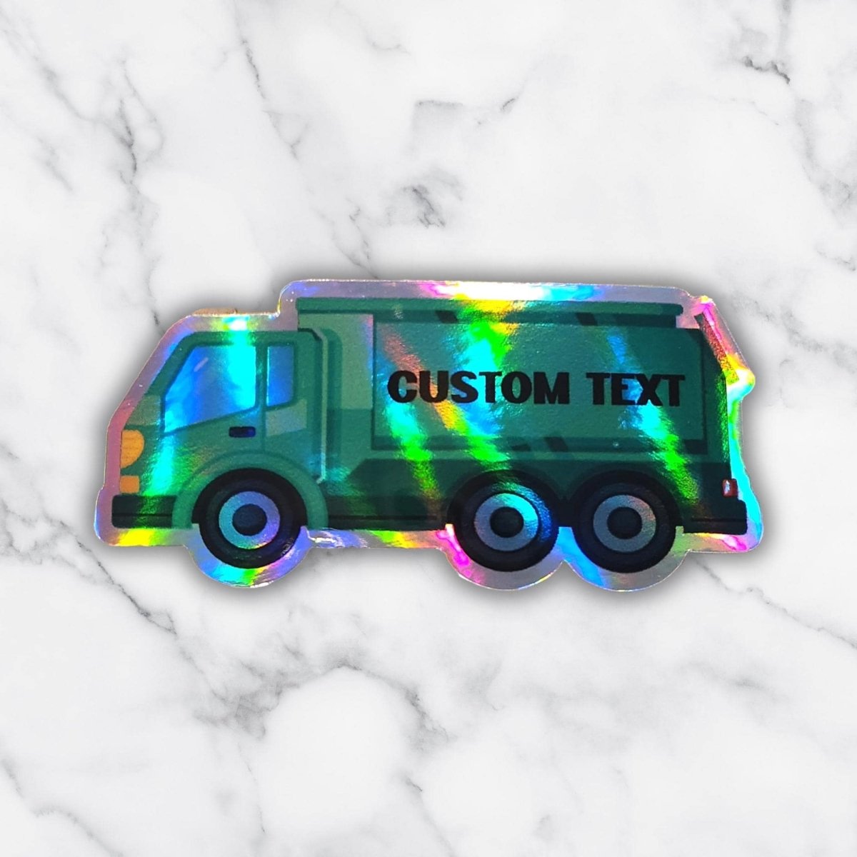 Custom Name Garbage Truck Holographic Sticker – Personalized Trash Truck Sticker - KWL Creations