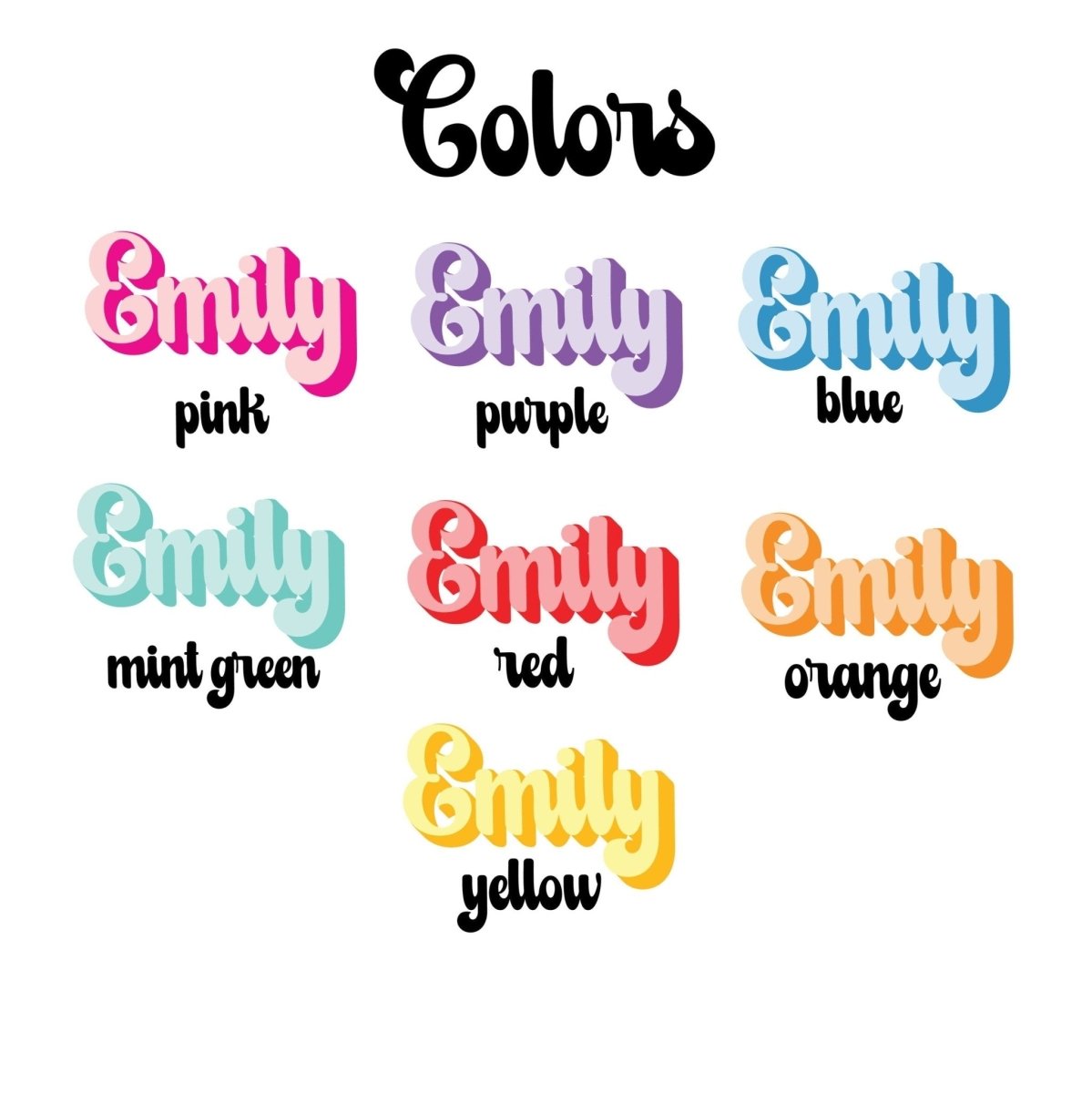Custom Name Girl Doll Pink Font Sticker - KWL Creations