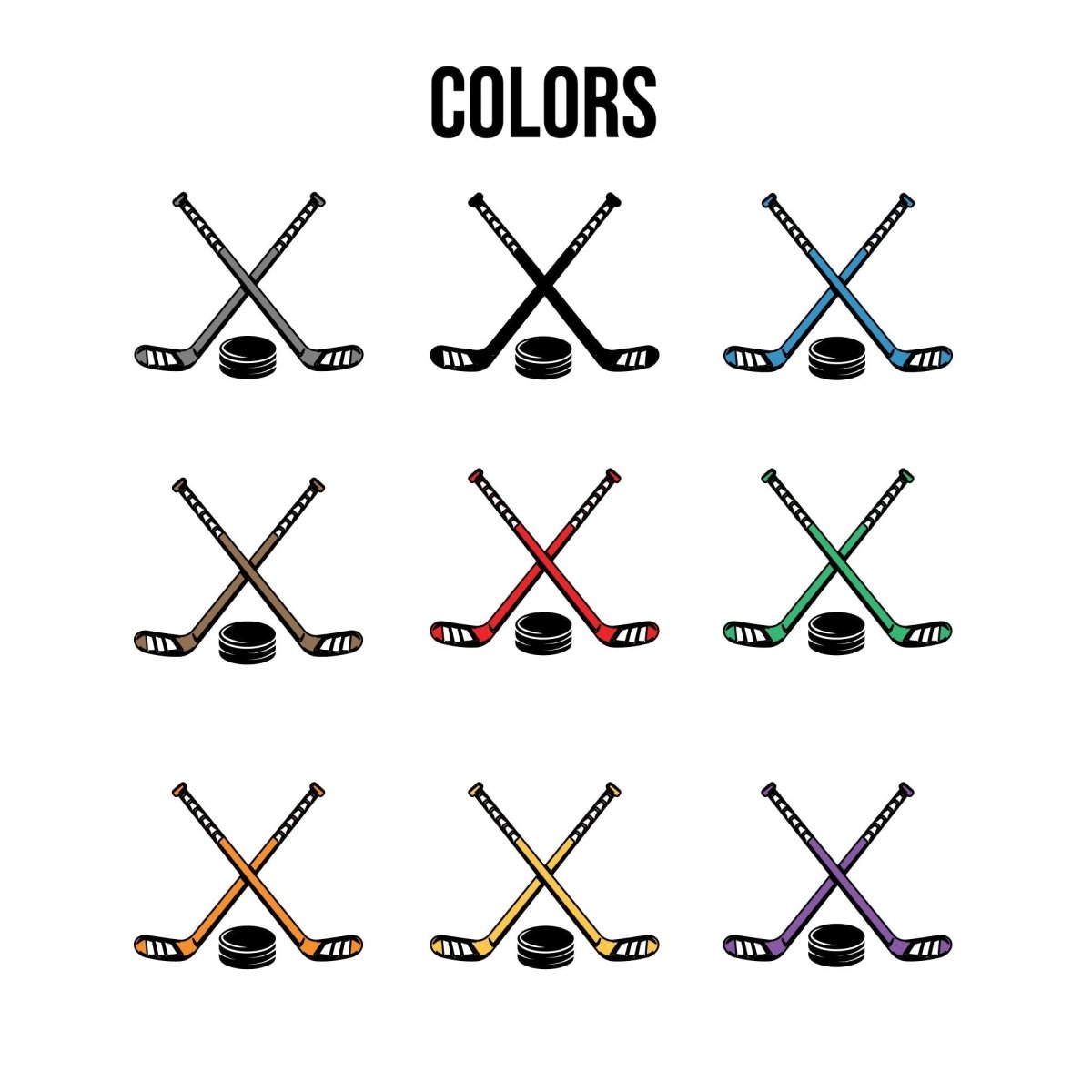 Custom Name Hockey Stick Keychain - Multiple Colors - KWL Creations