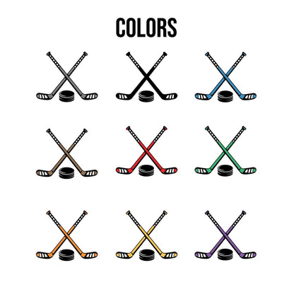 Custom Name Hockey Stick Keychain - Multiple Colors - KWL Creations