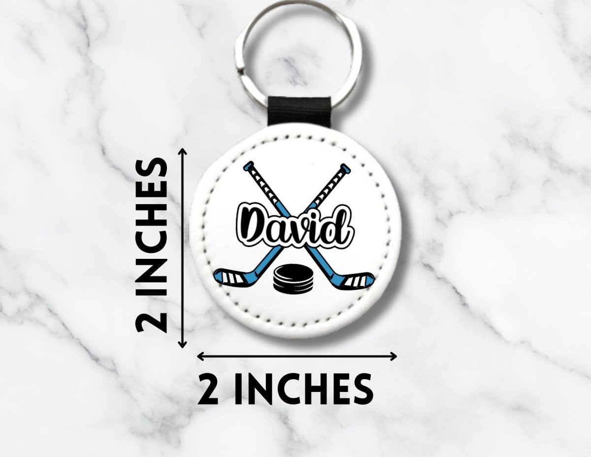 Custom Name Hockey Stick Keychain - Multiple Colors - KWL Creations
