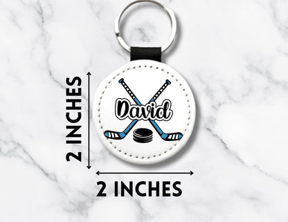 Custom Name Hockey Stick Keychain - Multiple Colors - KWL Creations