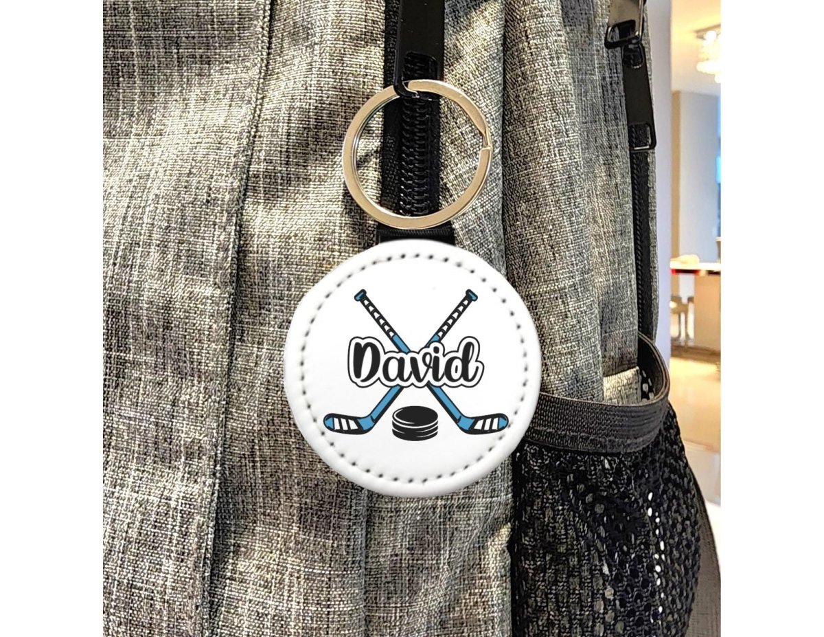 Custom Name Hockey Stick Keychain - Multiple Colors - KWL Creations