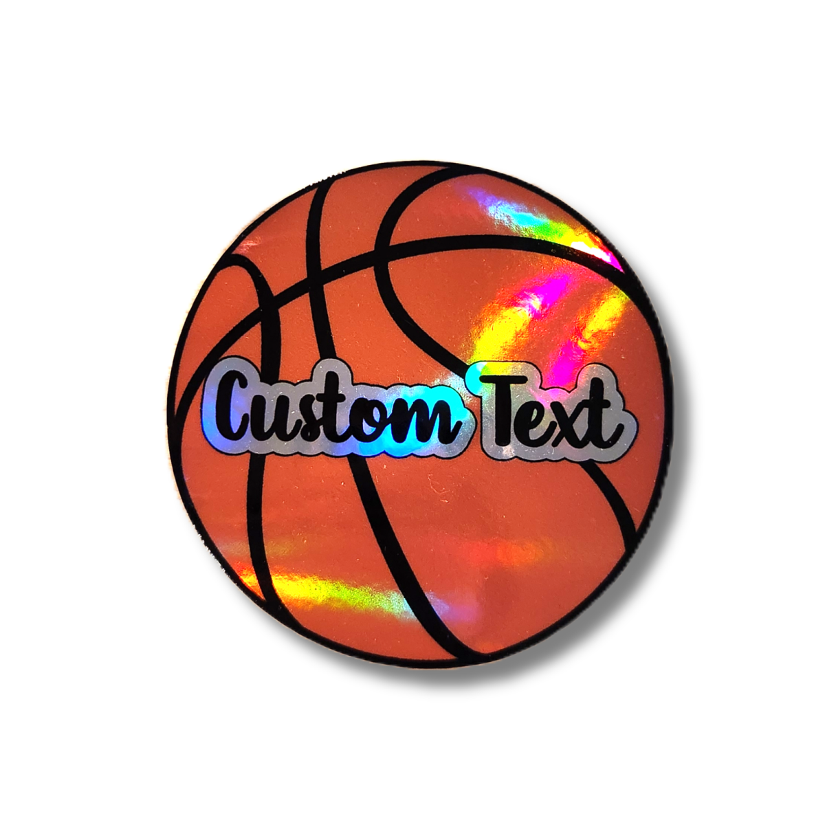 Custom Name Holographic Basketball Sticker - KWL Creations
