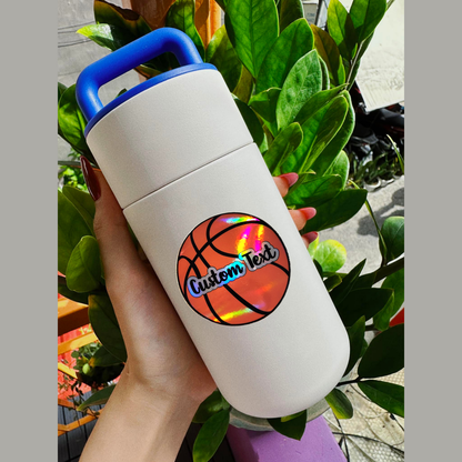 Custom Name Holographic Basketball Sticker - KWL Creations