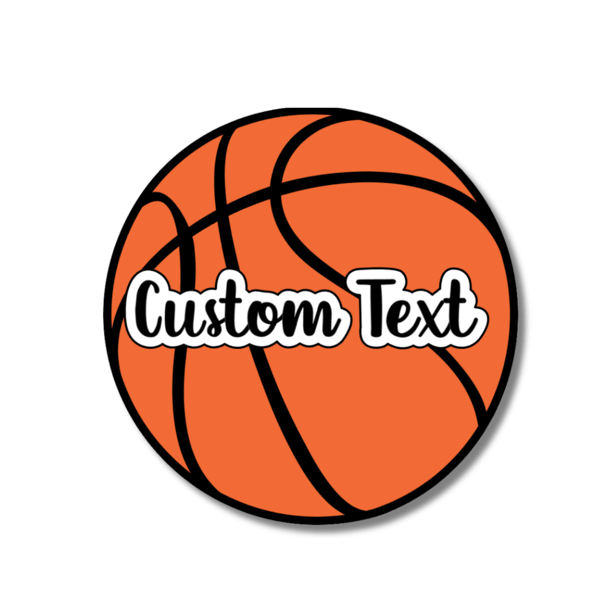 Custom Name Holographic Basketball Sticker - KWL Creations