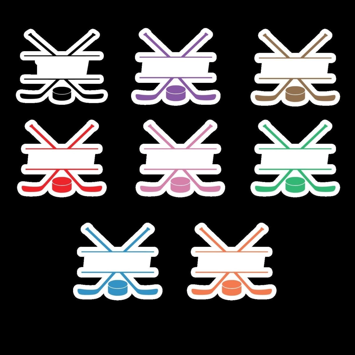 Custom Name Ice Hockey Sticker, Sports Team Gift - KWL Creations
