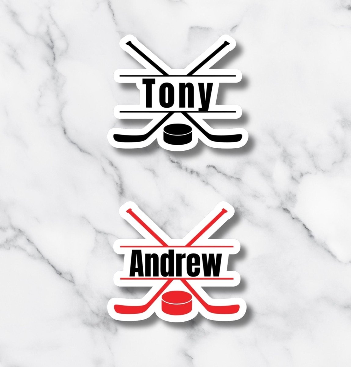 Custom Name Ice Hockey Sticker, Sports Team Gift - KWL Creations