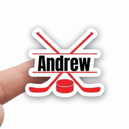 Custom Name Ice Hockey Sticker, Sports Team Gift - KWL Creations