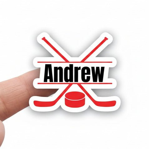 Custom Name Ice Hockey Sticker, Sports Team Gift - KWL Creations