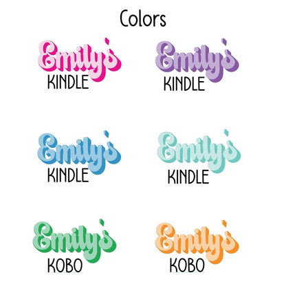 Custom Name Kindle Kobo Sticker, Bookish Sticker, Booklover Sticker, eReader Sticker - KWL Creations