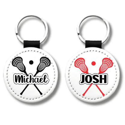 Custom Name Lacrosse Stick Key Chain - KWL Creations