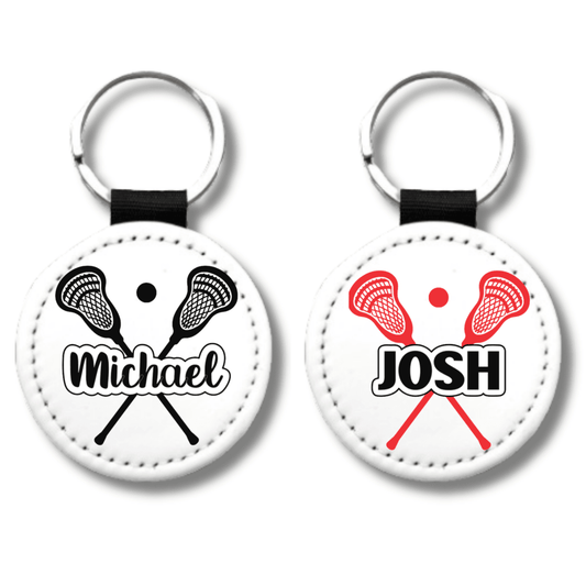 Custom Name Lacrosse Stick Key Chain - KWL Creations