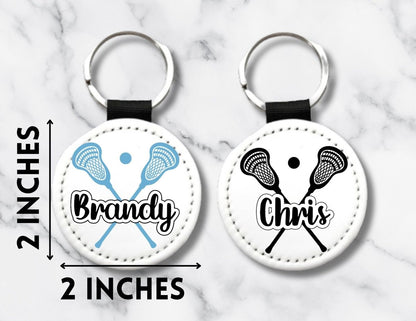 Custom Name Lacrosse Stick Key Chain - KWL Creations