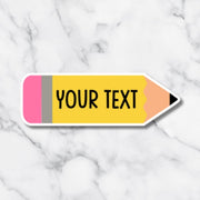 Custom Name Pencil Sticker – Personalized Teacher Sticker - KWL Creations