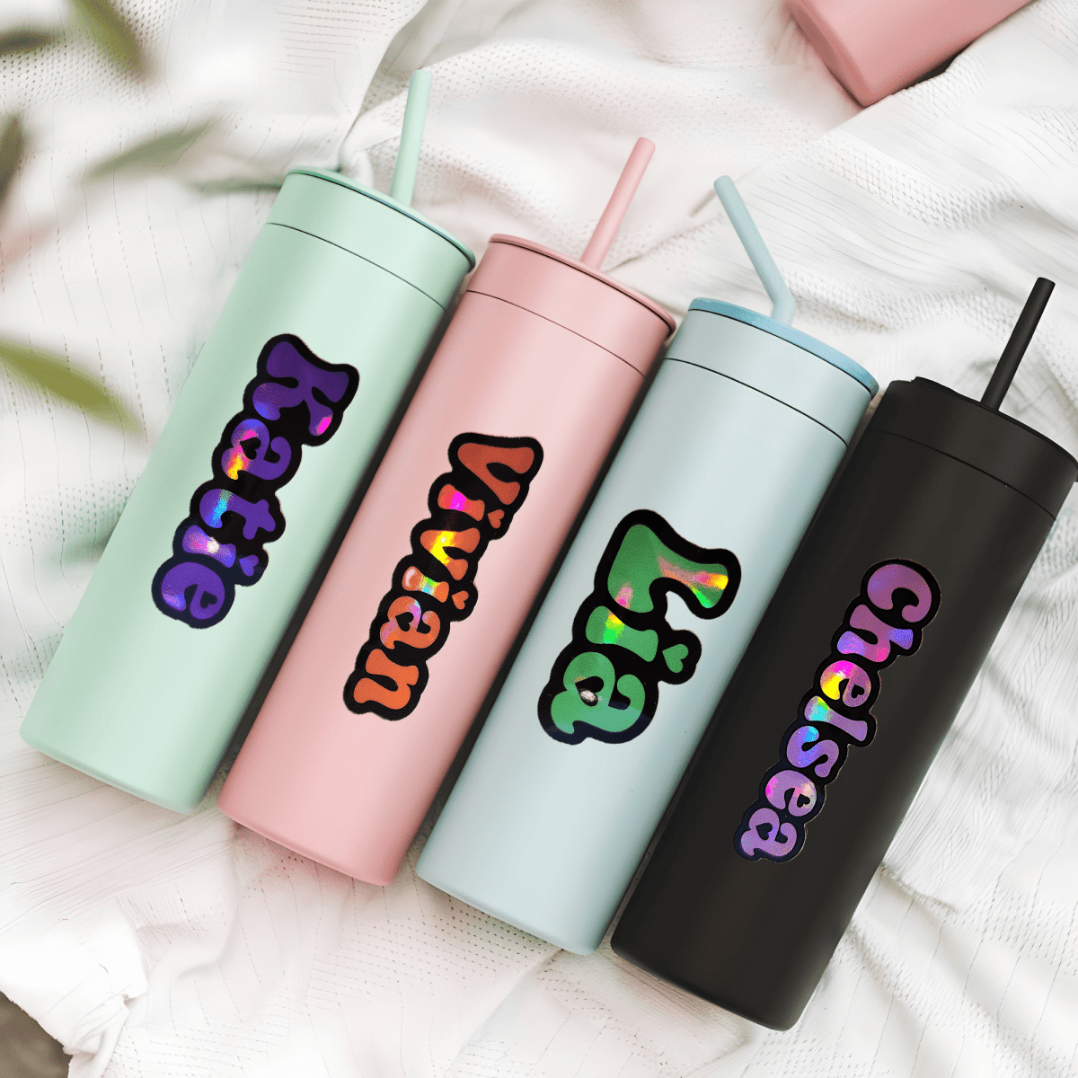 Custom Name Retro Groovy Heart Font Sticker - KWL Creations