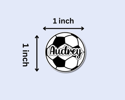 Custom Name Soccer Sticker Sheets (18 Stickers) - KWL Creations