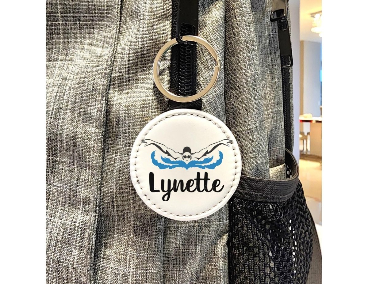 Custom Name Swimming Key Chain, Swimmer Gift, Swim Coach Gift, Swim Team - KWL Creations