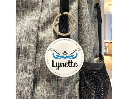 Custom Name Swimming Key Chain, Swimmer Gift, Swim Coach Gift, Swim Team - KWL Creations