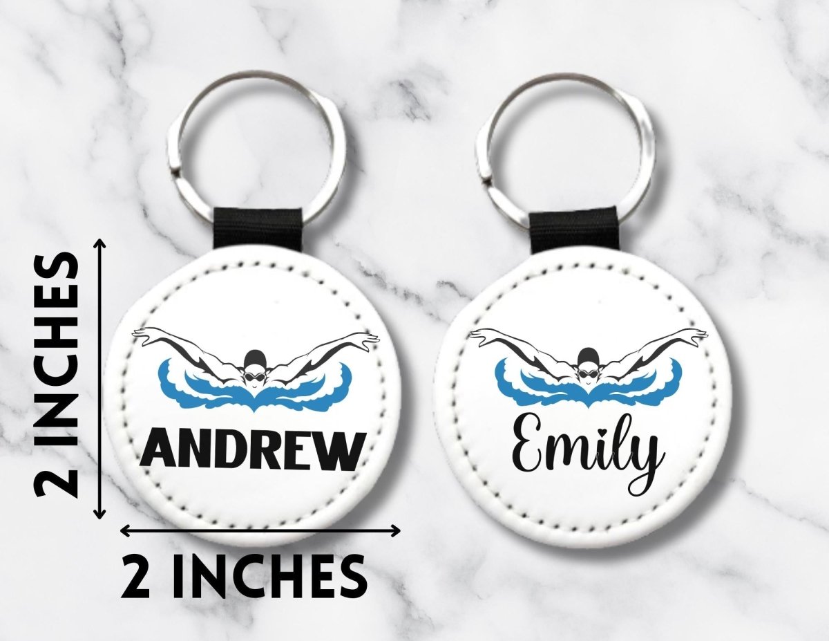Custom Name Swimming Key Chain, Swimmer Gift, Swim Coach Gift, Swim Team - KWL Creations
