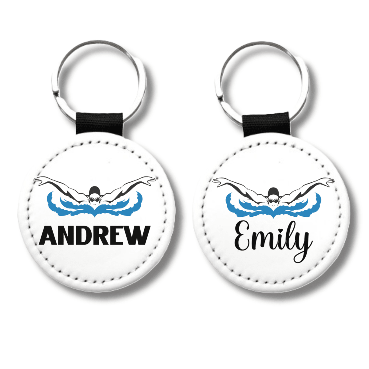 Custom Name Swimming Key Chain, Swimmer Gift, Swim Coach Gift, Swim Team - KWL Creations