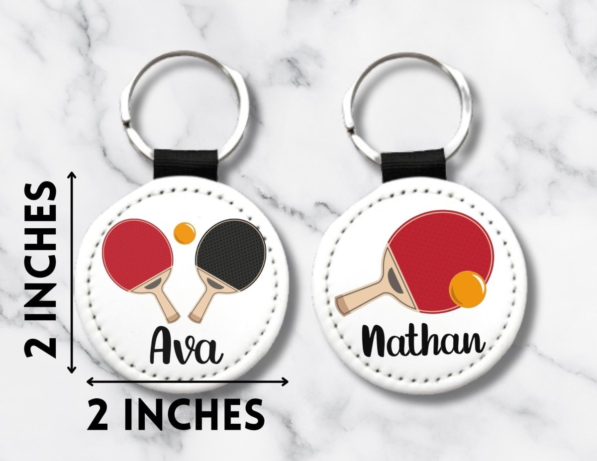 Custom Name Table Tennis/Ping Pong Key Chain - KWL Creations