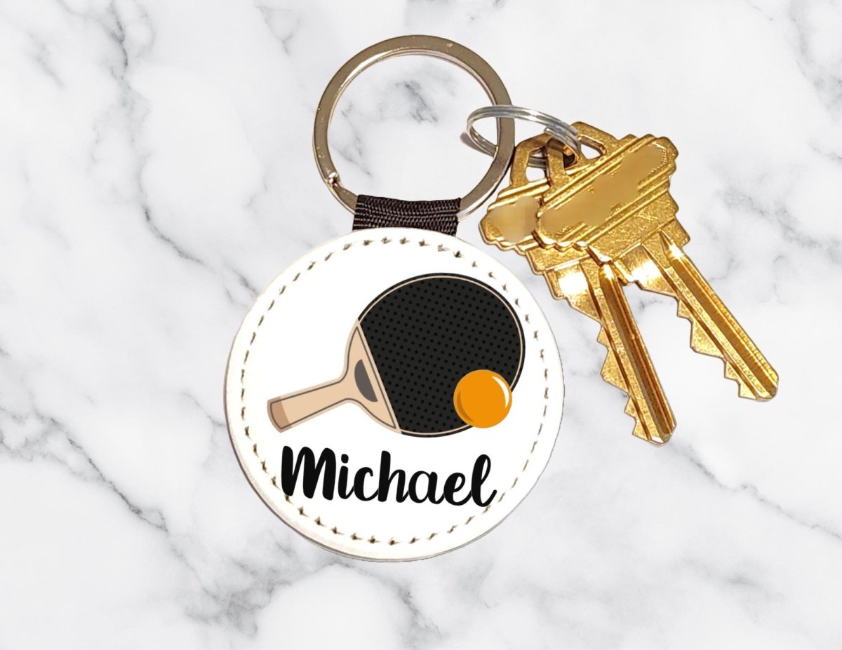 Custom Name Table Tennis/Ping Pong Key Chain - KWL Creations