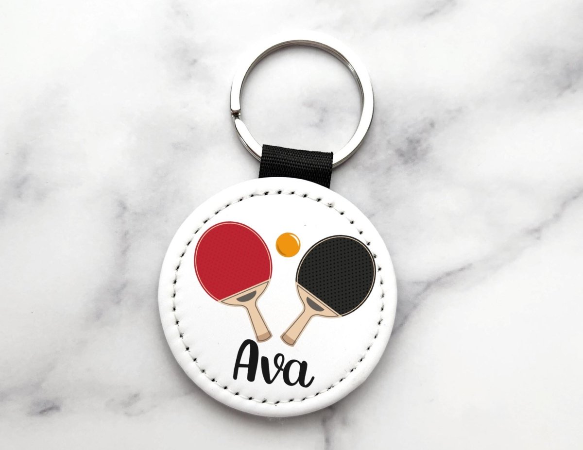 Custom Name Table Tennis/Ping Pong Key Chain - KWL Creations